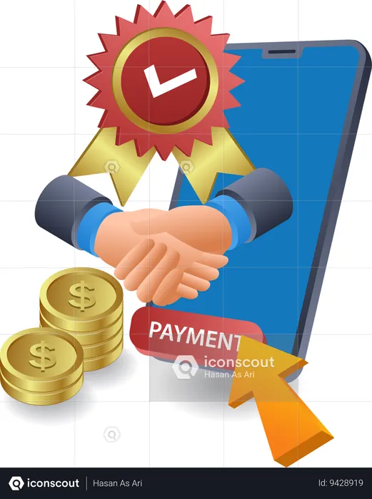 Online purchase transactions technology  Illustration