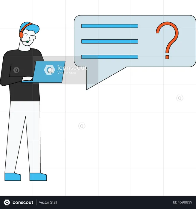 Online question & answer  Illustration
