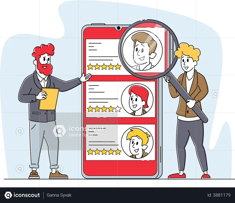 Online recruitment  Illustration