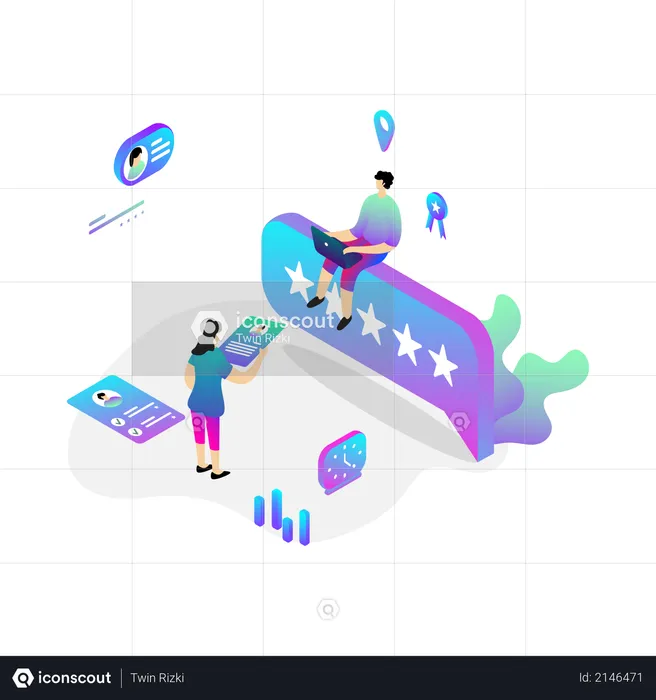 Online Recruitment  Illustration