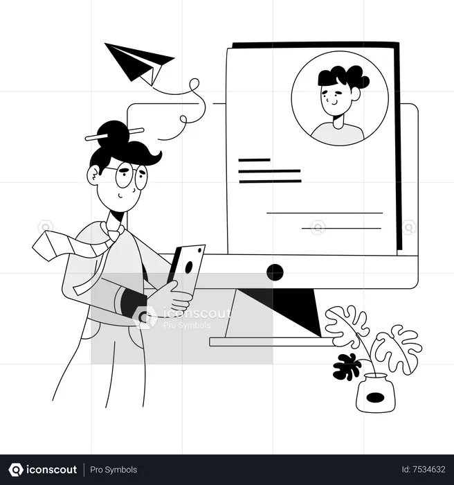 Online Resume  Illustration