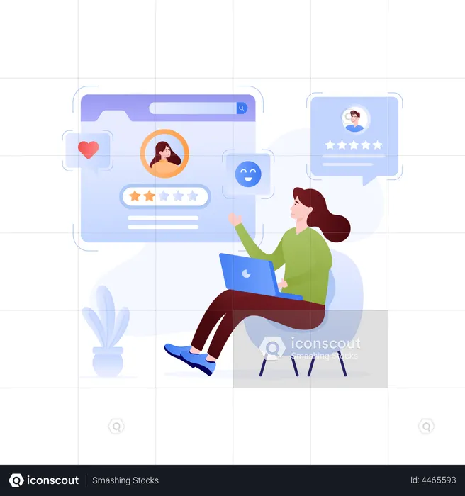 Online-Bewertung  Illustration