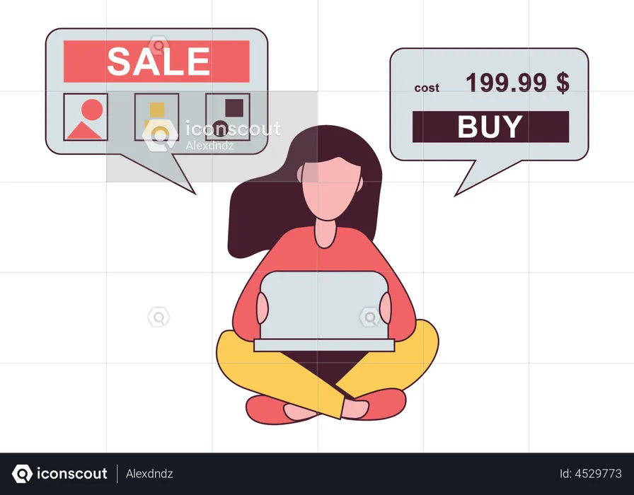 Online Sale  Illustration