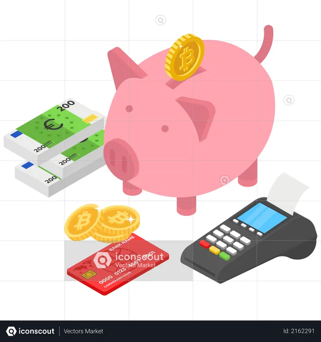 Online Savings  Illustration