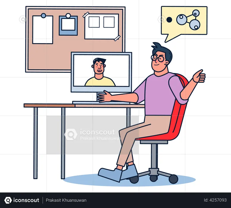 Online science tutoring  Illustration