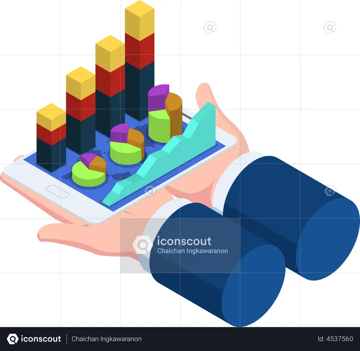 Online search analytics  Illustration