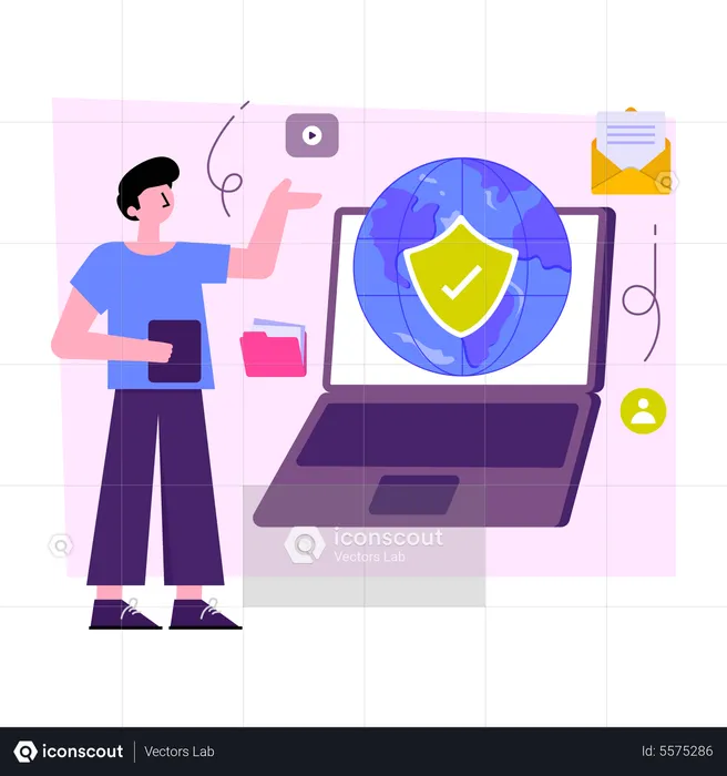 Online Security  Illustration