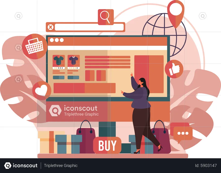Online Selling product  Illustration