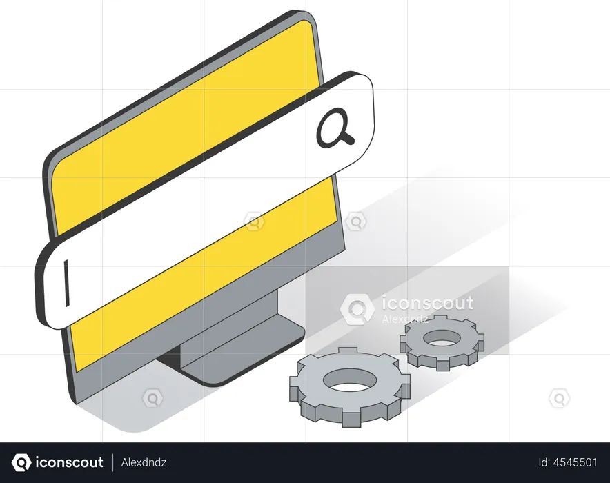 Online SEO search  Illustration