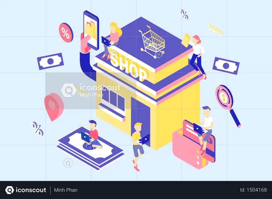 Online Shop  Illustration