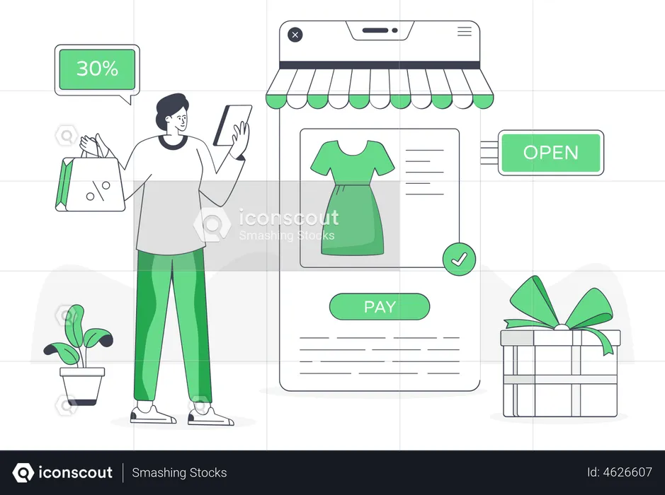 Online Shop  Illustration