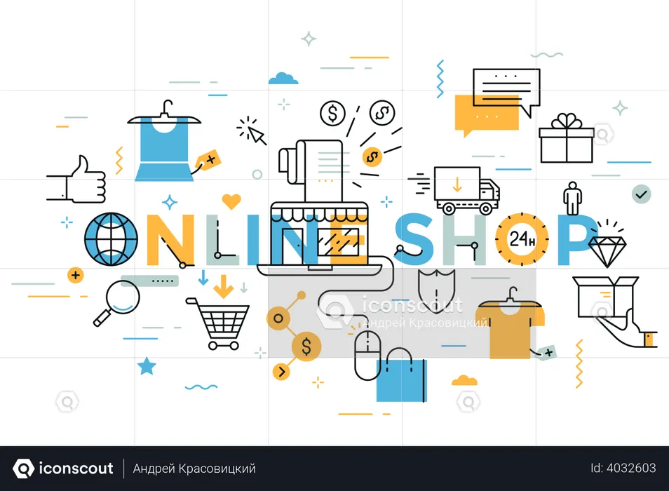 Online shop  Illustration