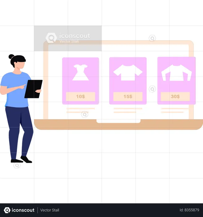 Online shopping  Illustration
