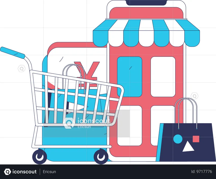 Online shopping  Illustration