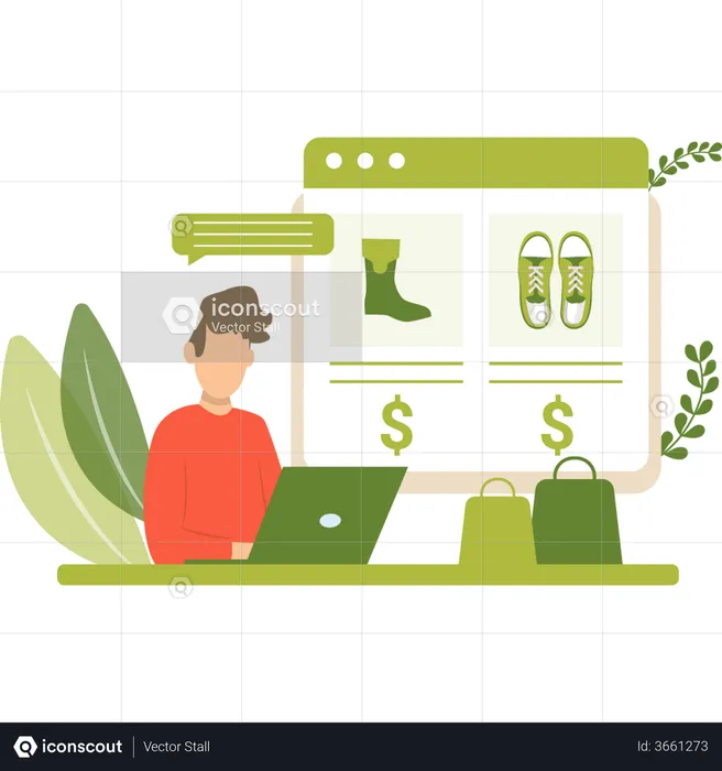 Online Shopping  Illustration