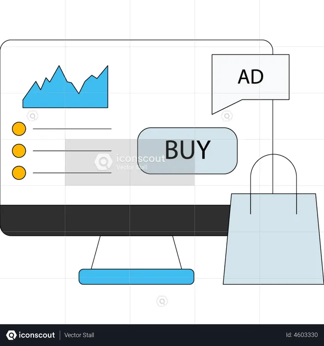 Online shopping advertisement  Illustration