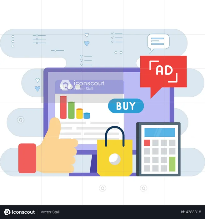 Online shopping analysis  Illustration