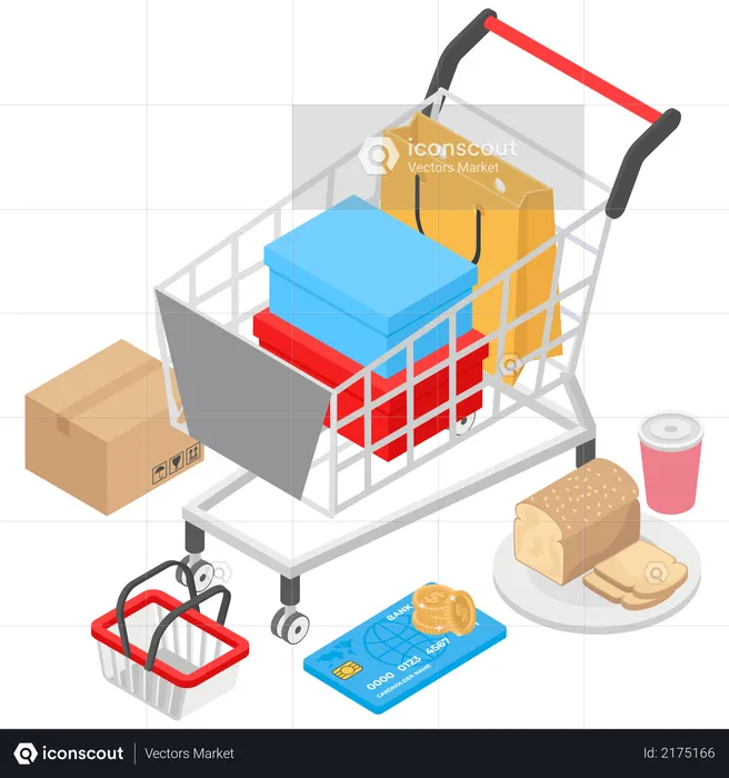Online Shopping and Payment  Illustration