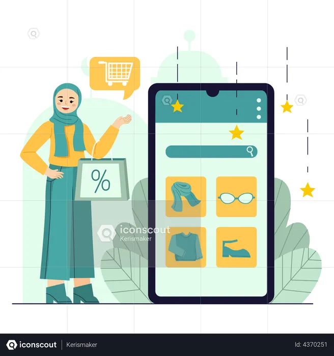 Online-Shopping-App  Illustration
