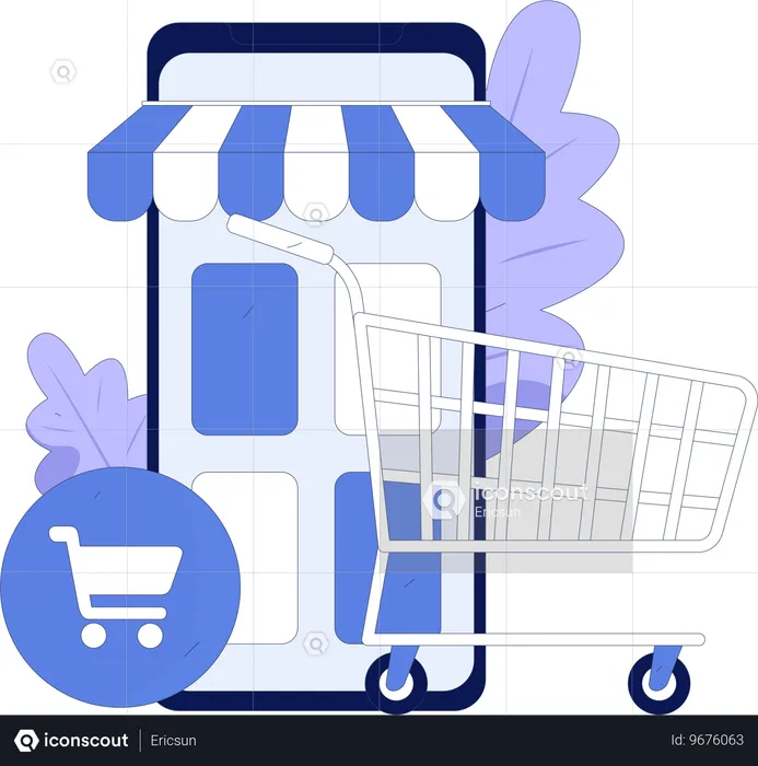 Online shopping app  Illustration