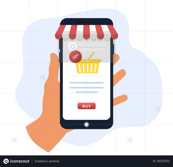 Online shopping app  Illustration