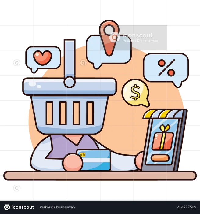 Online Shopping App  Illustration