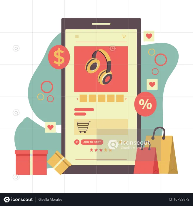 Online Shopping app  Illustration