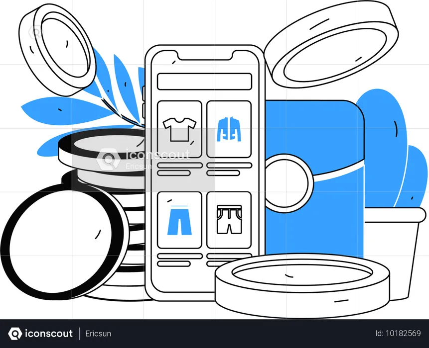 Online shopping application  Illustration