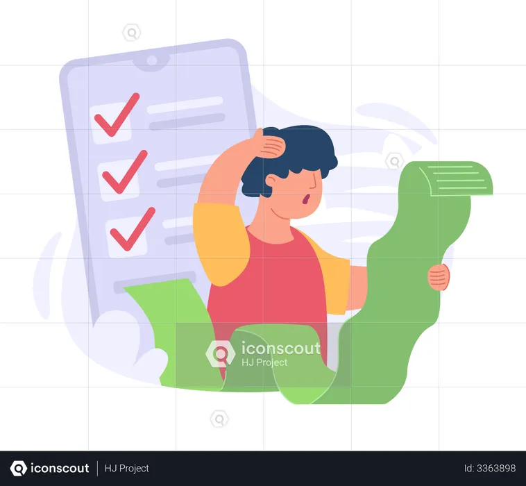 Online shopping bill  Illustration