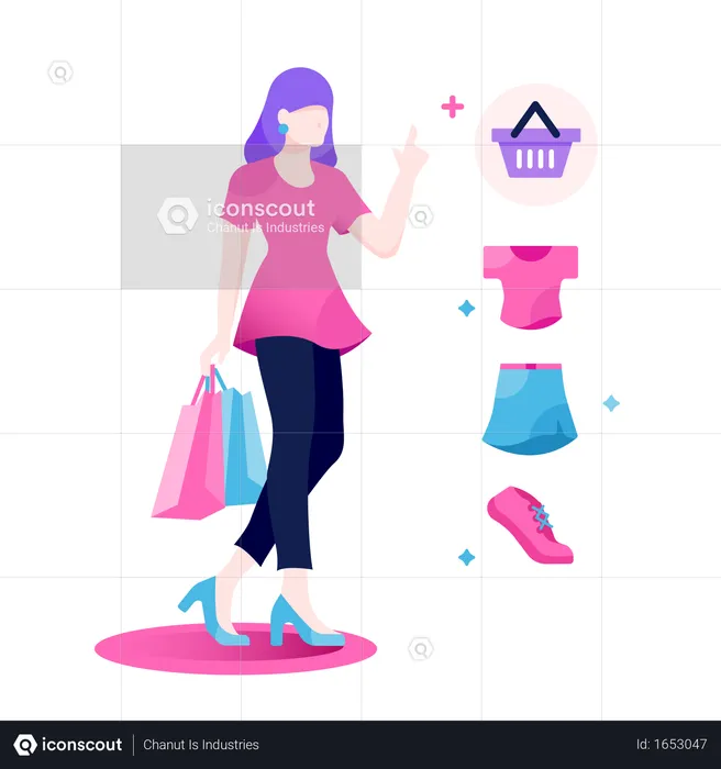 Online shopping concept  Illustration