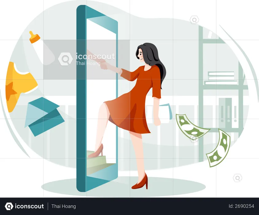 Online shopping concept  Illustration