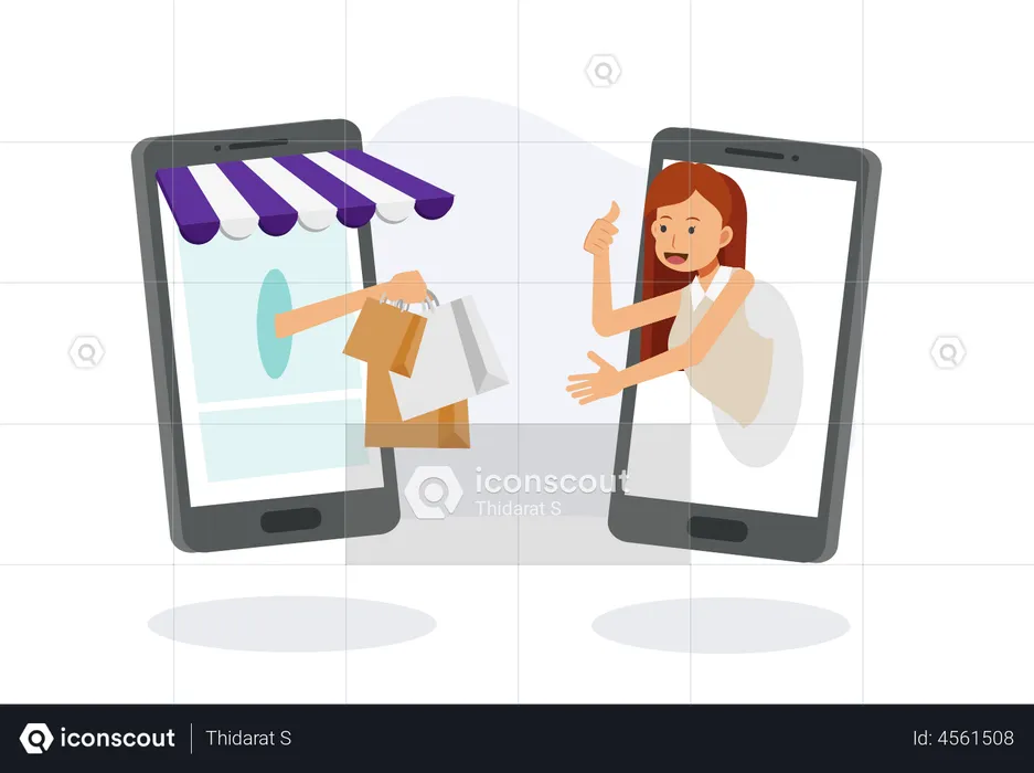 Online shopping delivery  Illustration