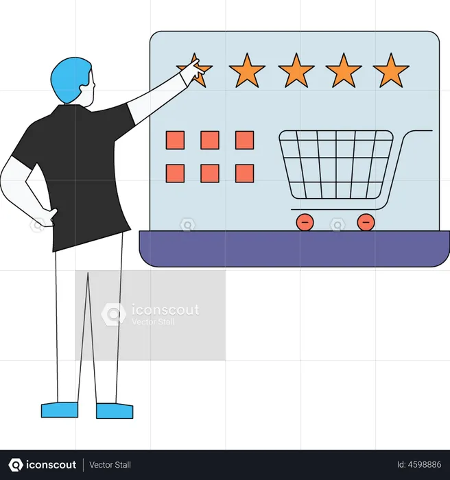 Online Shopping Feedback  Illustration
