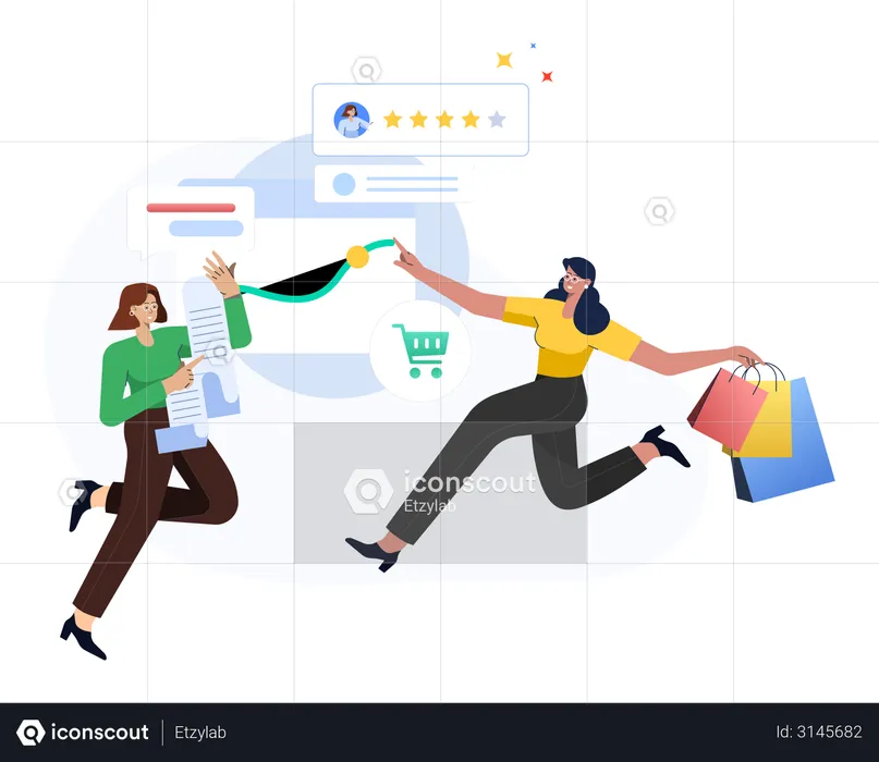 Online shopping  Illustration