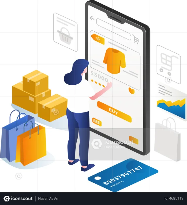 Online Shopping  Illustration