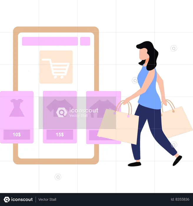 Online shopping  Illustration