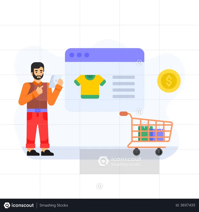 Online Shopping  Illustration