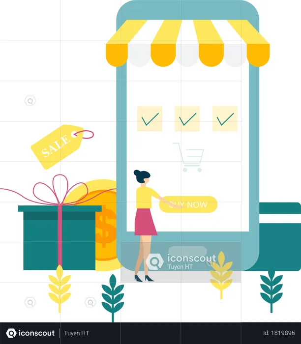 Online Shopping  Illustration