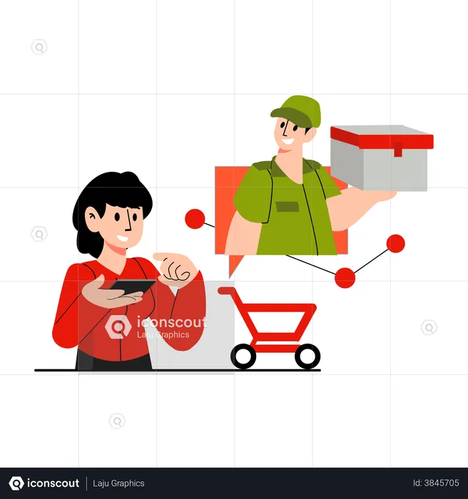 Online shopping  Illustration