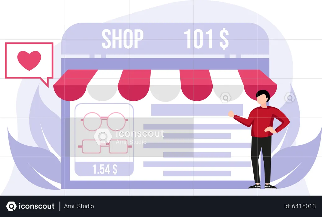 Online Shopping  Illustration