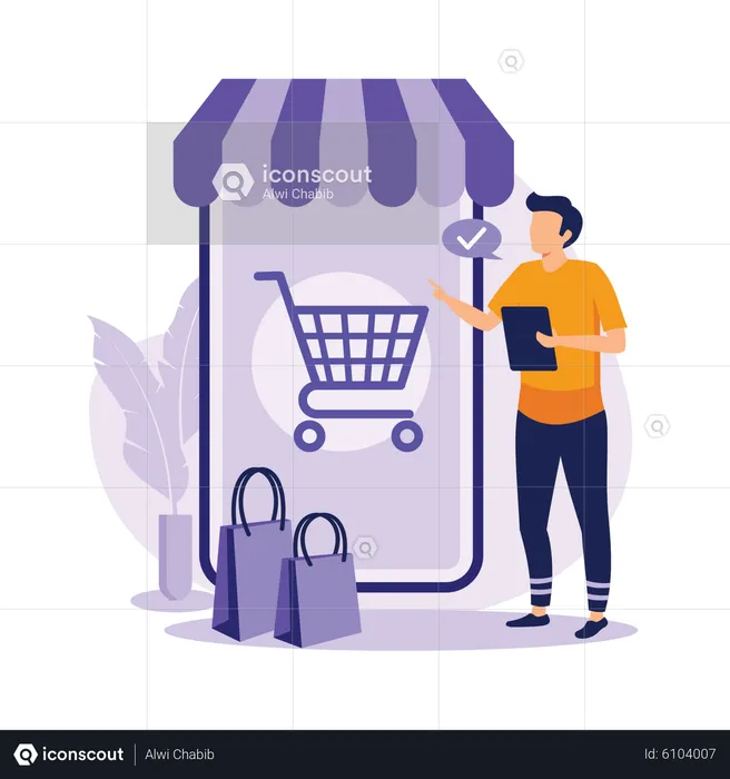 Online shopping  Illustration