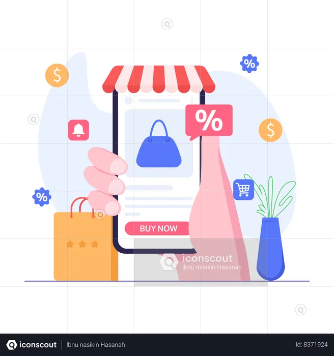 Online shopping  Illustration