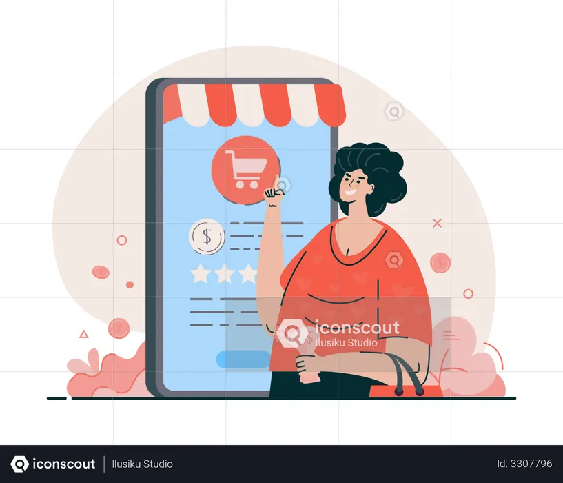 Online shopping  Illustration