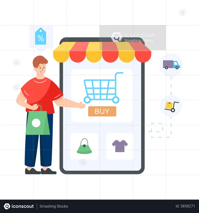 Online Shopping  Illustration