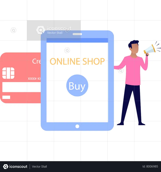 Online shopping  Illustration