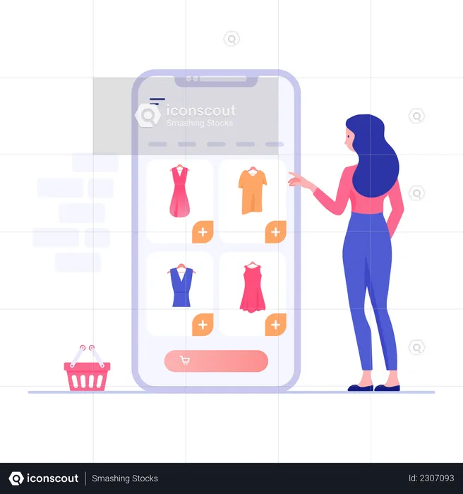 Online shopping  Illustration