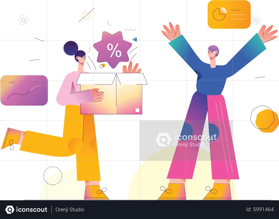 Online shopping offer and promo  Illustration