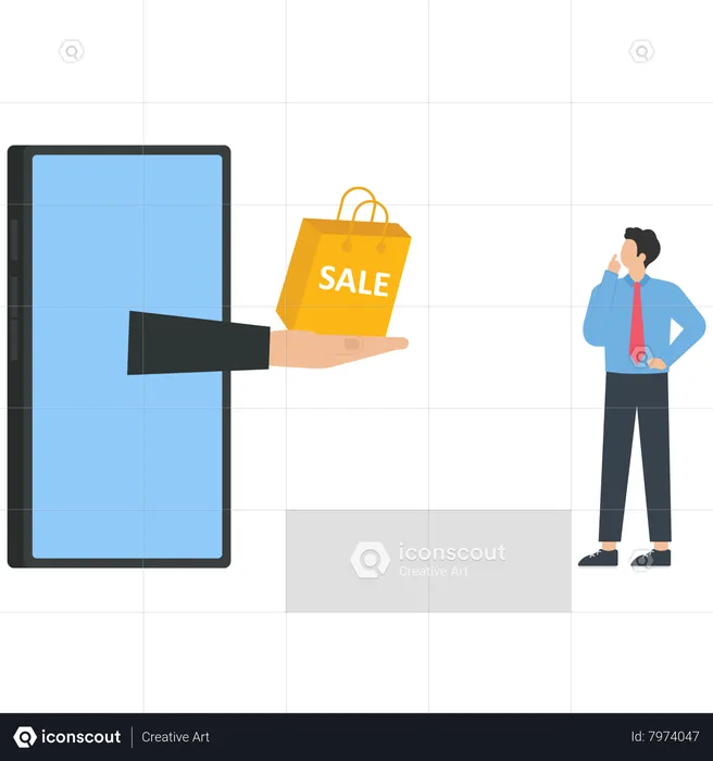 Online shopping on holiday event  Illustration