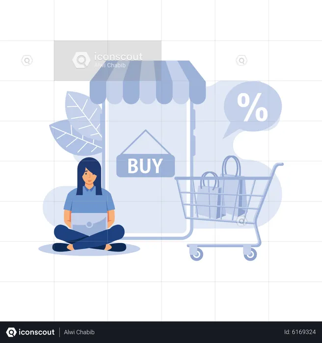 Online shopping order  Illustration