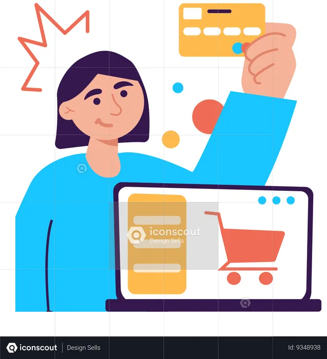 Online shopping payment  Illustration